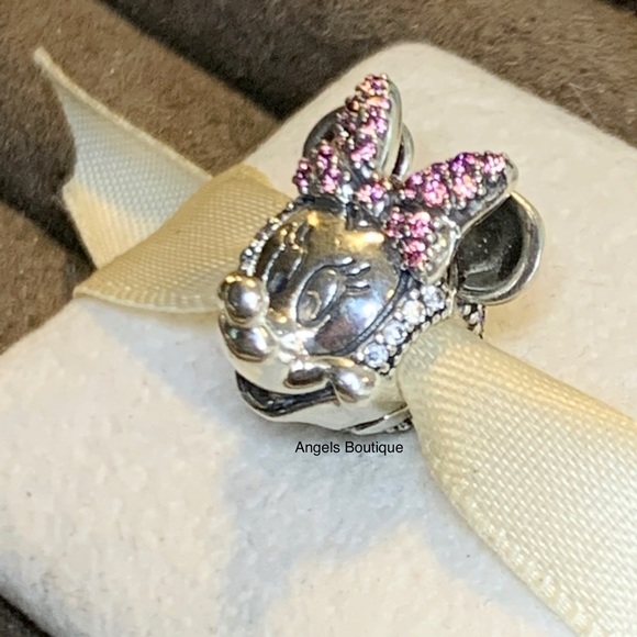 Pandora Minnie Mouse Pink Pave’ Bow Clip - Picture 3 of 4